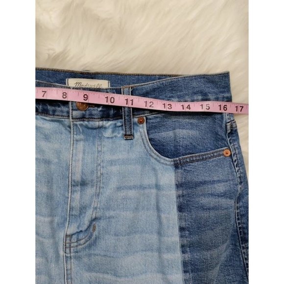 Madewell Womens Two Tone 5-Pockets Design Mini Denim Skirt Blue Size 31 - Picture 10 of 12